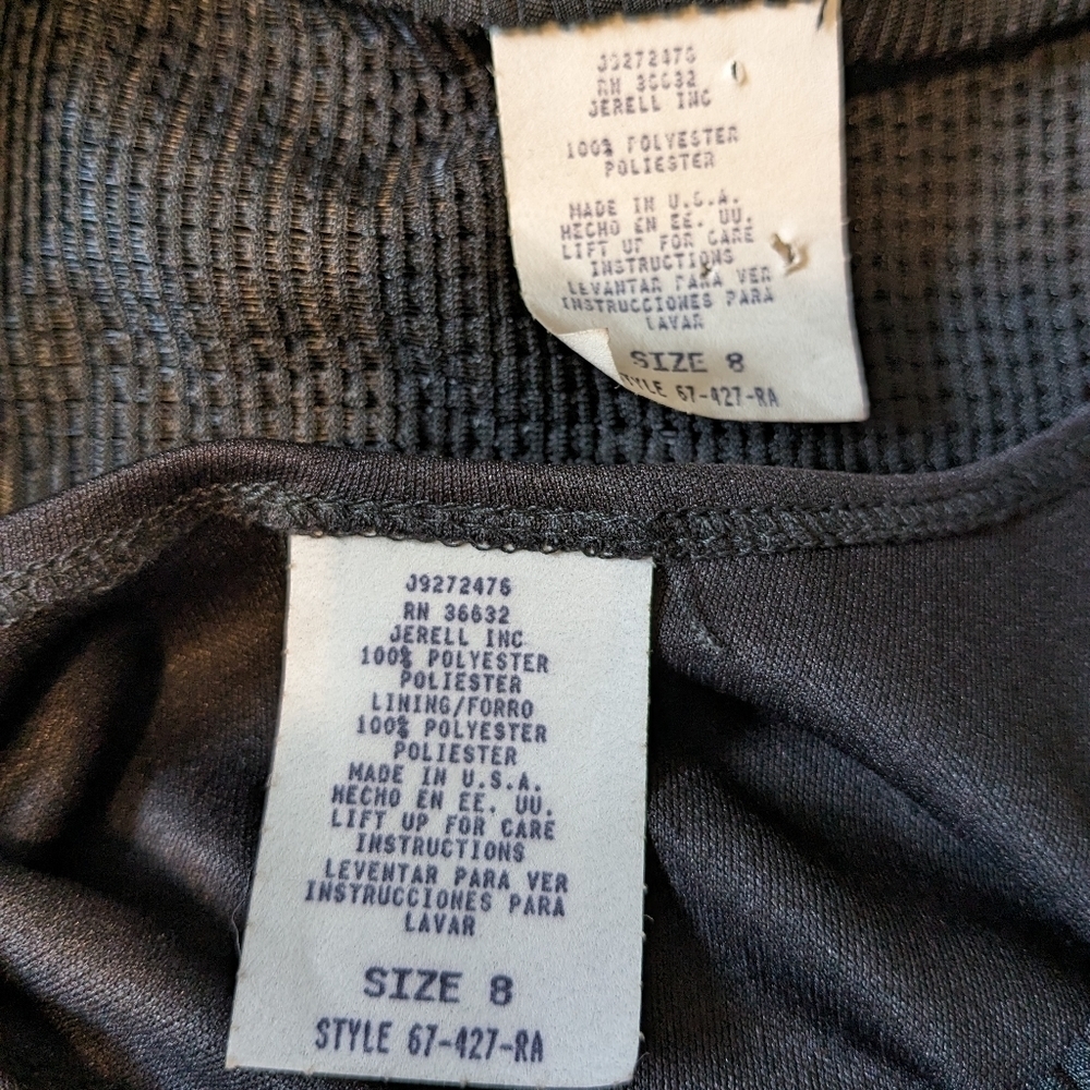 Vintage 90's Dead Stock Black Mesh Maxi Dress Dead Stock Size 8 - Picture 7 of 8